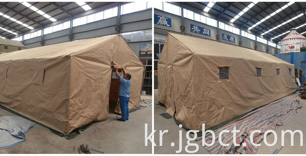 Outdoor disaster relief tent